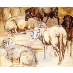 Flock of Sheep II Painting Reproduction