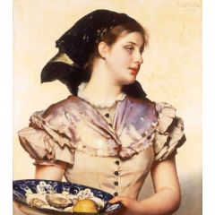 The Oyster Girl Painting Reproduction