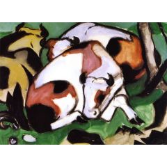 Ruhende Kuhe, also known as Kauernder Steir Painting Reproduction