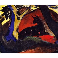 Crouching Deer Painting Reproduction