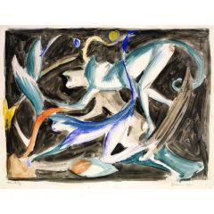 Playing Monkeys Painting Reproduction