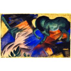 Green Horse Painting Reproduction