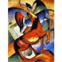 Horse and Donkey Painting Reproduction