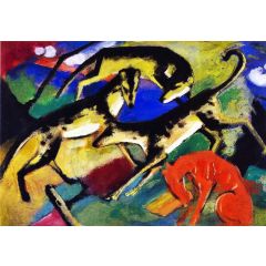 Playing Dogs Painting Reproduction