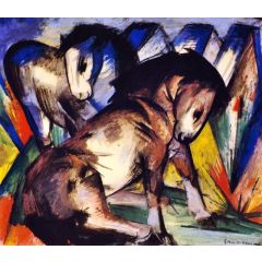 Two Horses Painting Reproduction