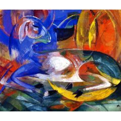 Blue Lamb Painting Reproduction