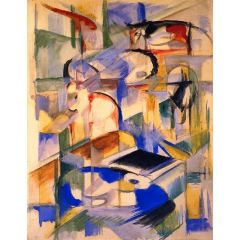 Composition of Animals Painting Reproduction