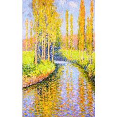 Polpars by a Stream Painting Reproduction