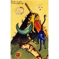The Three Panthers of King Jussuff Painting Reproduction