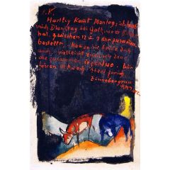 Vermilion Greeting Painting Reproduction