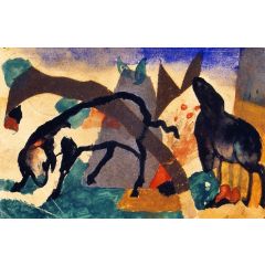 Two Sheep Painting Reproduction