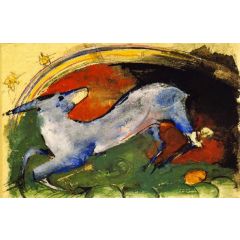 Bluish Fabulous Beast Painting Reproduction