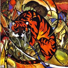 Tiger in Jungle Painting Reproduction