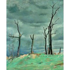 Avenue of the Chateau, Bourlon, Western Front Painting Reproduction