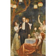 The Garden of Armida, also known as The Garden Party Painting Reproduction