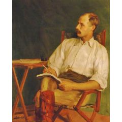 George Warrington Stevens, War Correspondent Painting Reproduction