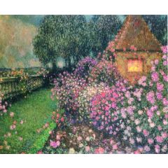 A Pavilion in the Rose Garden, Geberoy Painting Reproduction