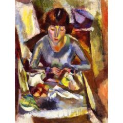 Hermine David at the Table Painting Reproduction