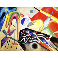 White Zig Zag Painting Reproduction