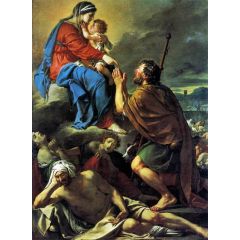 St Roch Asking the Virgin Mary to Heal Victims of the Plague Painting Reproduction