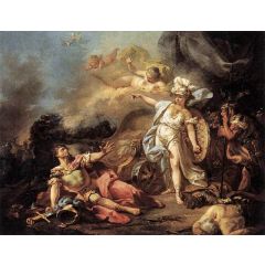 The Combat of Mars and Minerva Painting Reproduction