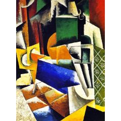 Still Life with Pears, Flowers and Cactus Painting Reproduction