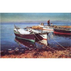 Fishing Boats Painting Reproduction