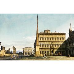Rome: View of the Piazza di San Giovanni in Laterano Painting Reproduction