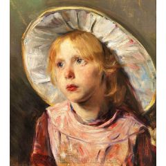 Portrait Of A Young Girl Painting Reproduction