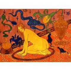 The Witch in Her Circle Painting Reproduction