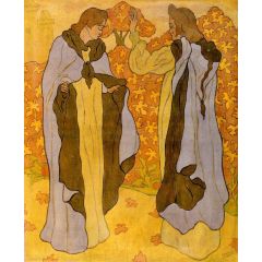 Annonciation, also known as Two Graces or Biblical Scene Painting Reproduction