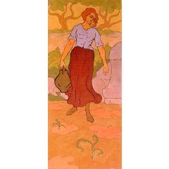 Woman with Pitcher Painting Reproduction