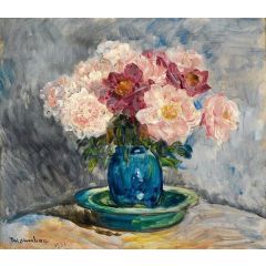 Peonies in a Vase Painting Reproduction