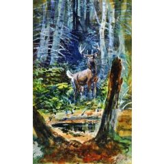 Deer in the Dell Painting Reproduction
