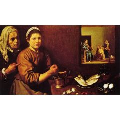 Christ in the House of Martha and Mary Painting Reproduction