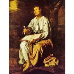 Saint John at Patmos Painting Reproduction