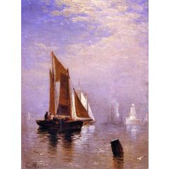 In New York Harbor Painting Reproduction