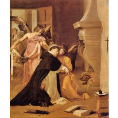 The Temptation of St. Thomas Aquinas Painting Reproduction