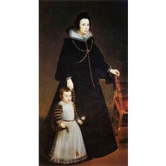 Antonia de Ipe?arrieta y Galdós with her Son, Luis Painting Reproduction
