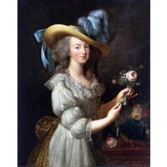 Marie Antoinette in a Muslin Dress Painting Reproduction