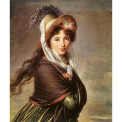 Portrait of a Young Woman Painting Reproduction