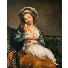 Self-Portrait with Her Daughter, Julie Painting Reproduction