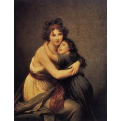 Self-Portrait with Her Daughter, Julie Painting Reproduction
