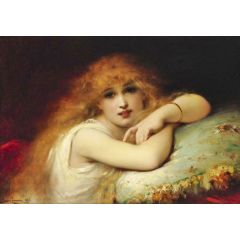 A Young Woman of Leisure Painting Reproduction