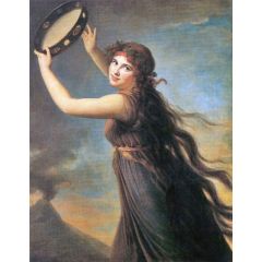 Portrait of Emma, Lady Hamilton as a Bacchante Painting Reproduction