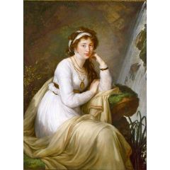 Portrait of Anna Ivanovna Tolstoy, Baryatinskaya Painting Reproduction