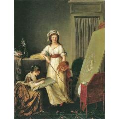 Atelier of the Artist, also known as Madame Vigée Le Brun and Her Pupil Marie Victoire Lemoine Painting Reproduction
