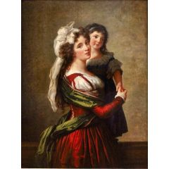 Madame Rousseau and Her Daughter Painting Reproduction