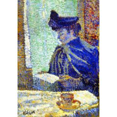 Woman with Hat Painting Reproduction