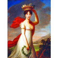 Julie Nigris as Flora, Roman Goddess of Flowers Painting Reproduction